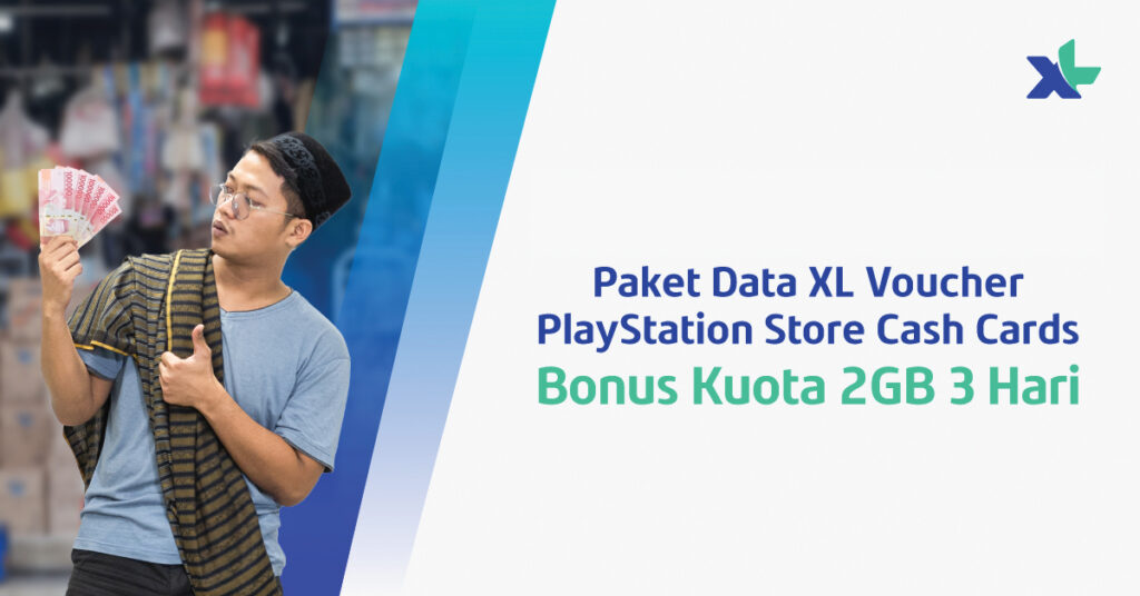 PRODUK BARU! Ada Paket Data XL Voucher PlayStation Store Cash Cards dengan Bonus 2GB