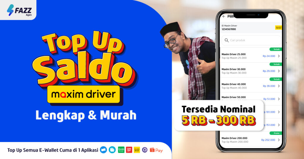 Fazz Agen Kini Bisa Top Up Saldo Maxim Driver, Begini Caranya!