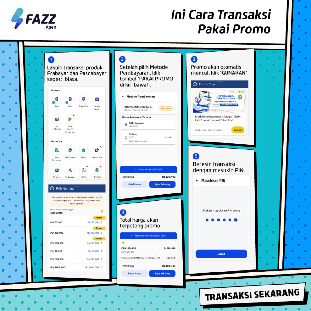 Promo Fazz Harga Jagoan Buat Agen Gacoan: PLN, E-Wallet, Pulsa & Data Murah Gak Ada Lawan!