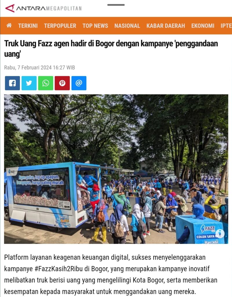Bikin Heboh Warga, FAZZMEN BAGI-BAGI UANG SE-TRUK Diliput Media Nasional! -Antaranews