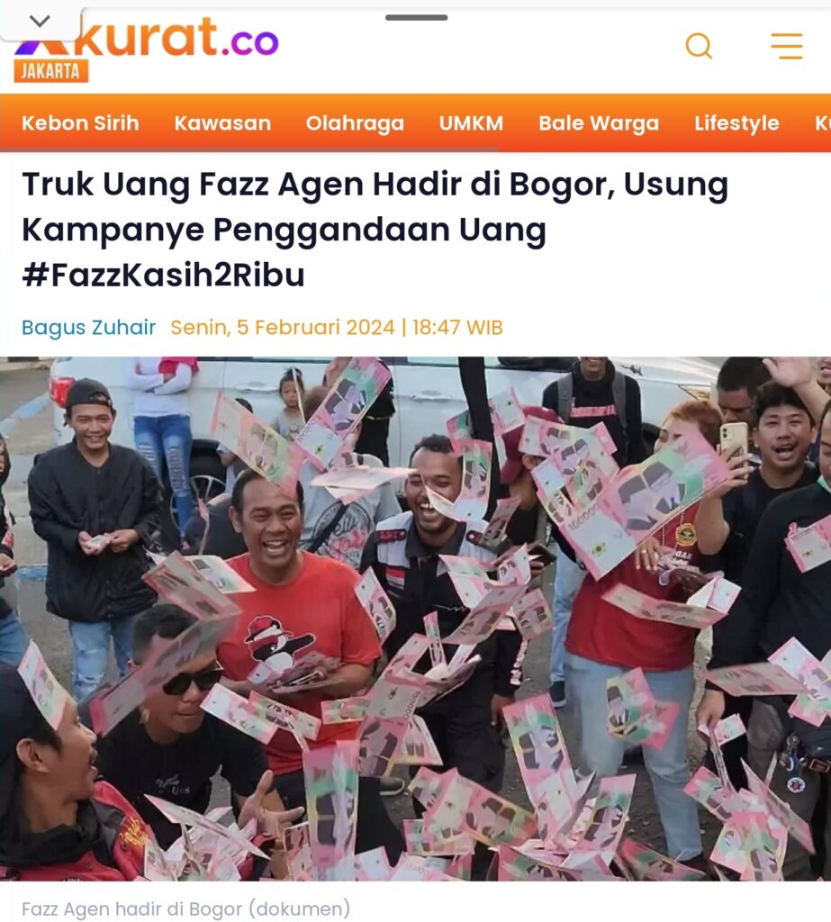 Bikin Heboh Warga, FAZZMEN BAGI-BAGI UANG SE-TRUK Diliput Media Nasional! -Akurat.co
