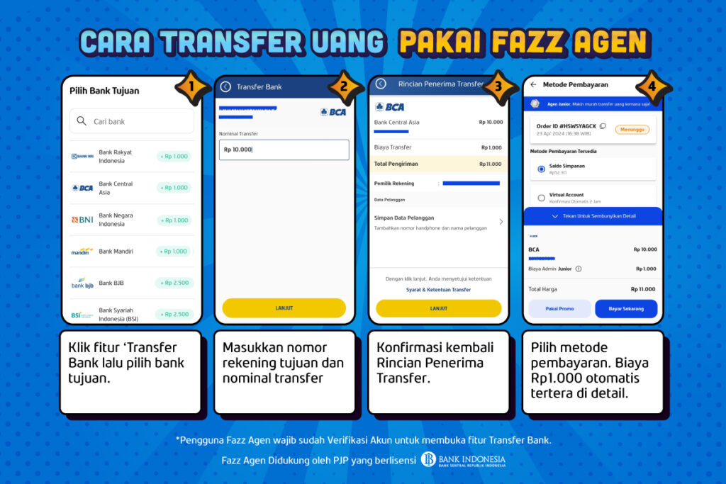 Promo Fazz Agen Kejar Rezeki Harga Spesial Transfer ke Bank Favorit cuma Rp1.000!