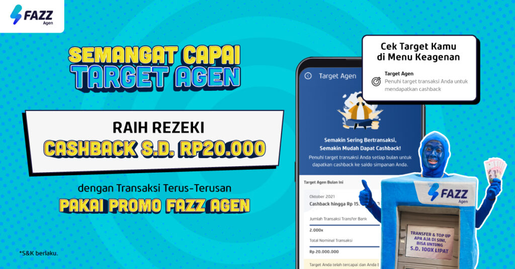 Raih Cashback s.d. Rp20.000 dengan Capai Target Transaksi Terus Pakai Promo Fazz!