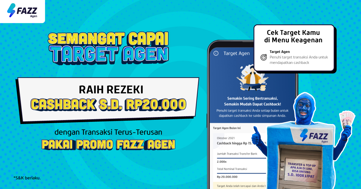 Raih Cashback s.d. Rp20.000 dengan Capai Target Transaksi Terus Pakai Promo Fazz!