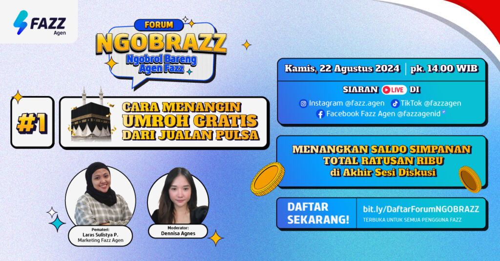 Fazz Agen - Mau Menang Umroh Gratis dari Jualan Pulsa Caranya Ada di Forum NGOBRAZZ!