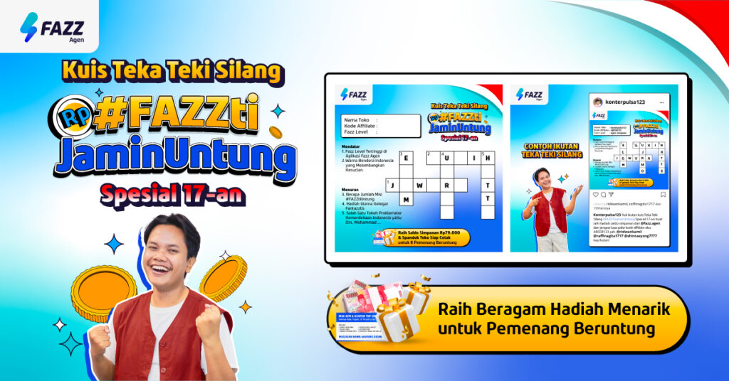 Isi TTS Kuis #FAZZtiJaminUntung Spesial 17-an, Berhadiah Saldo Fazz & Spanduk Toko!