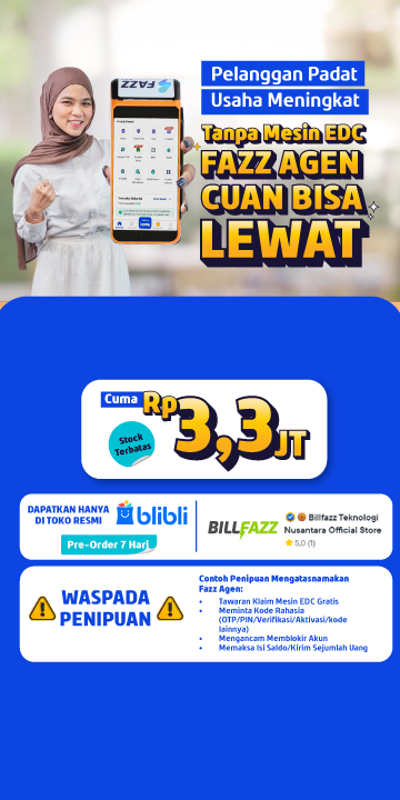 Fazz Agen - BARU! Mesin EDC Fazz Agen Asli dan Resmi Tersedia di Blibli - WASPADA PENIPUAN mengatasnamakan Fazz Agen