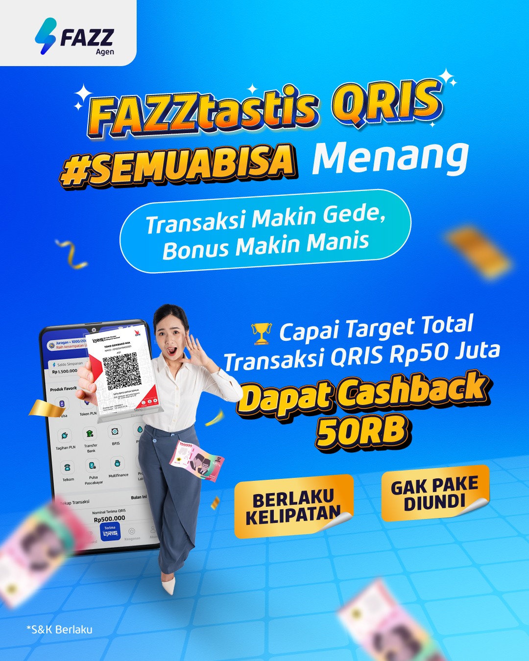 Program Agen FAZZtastis QRIS - Tingkatkan Transaksi QRIS Raih Cashback s.d. Ratusan Ribu