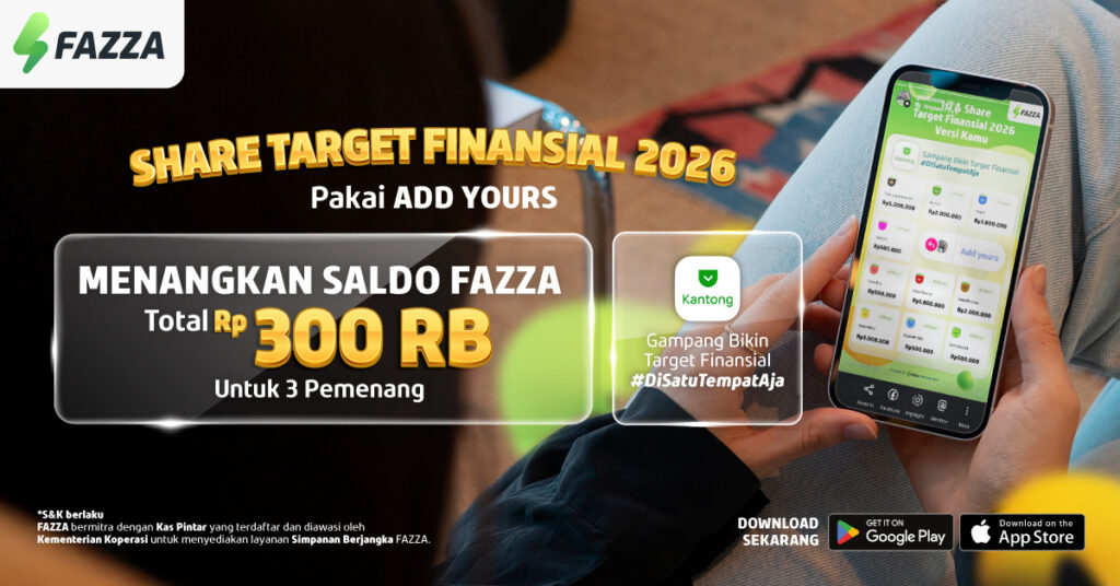 FAZZA - Share Target Finansial 2026 & Menangkan Saldo FAZZA!