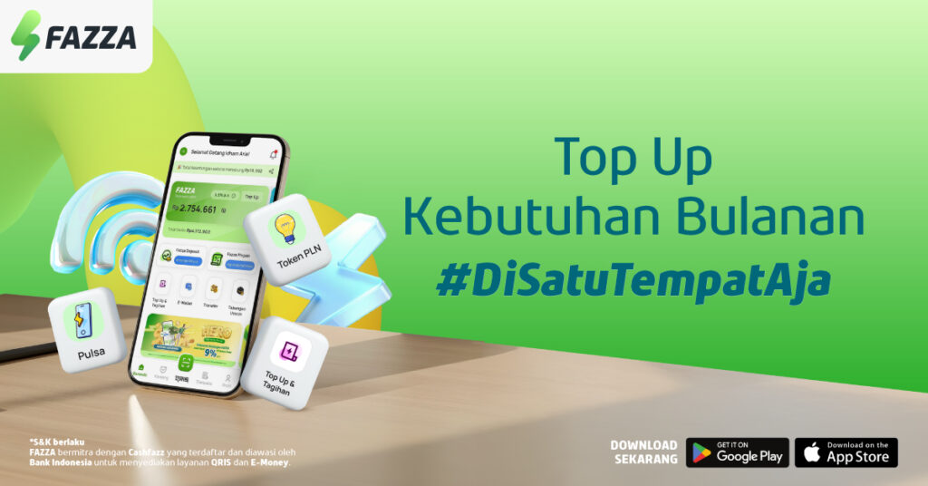 Top Up Pulsa dan Token Listrik PLN di FAZZA Aja