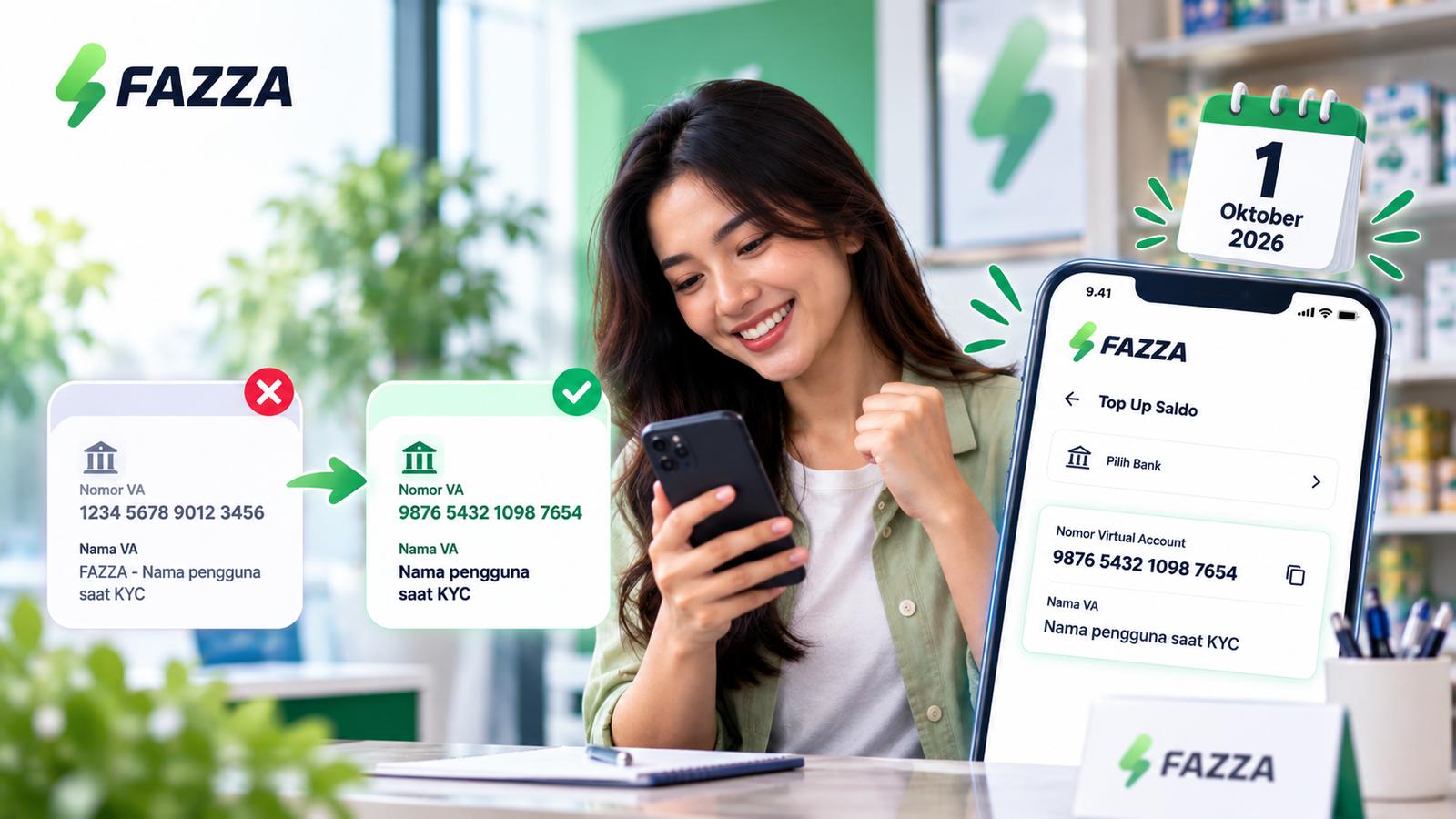 Nomor VA Top Up Fazza Berubah Mulai 1 Oktober 2026