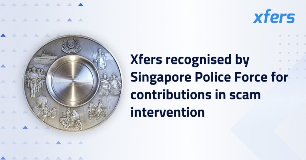Fazz Business (formerly Xfers) recognised by Singapore Police Force for contributions in scam intervention